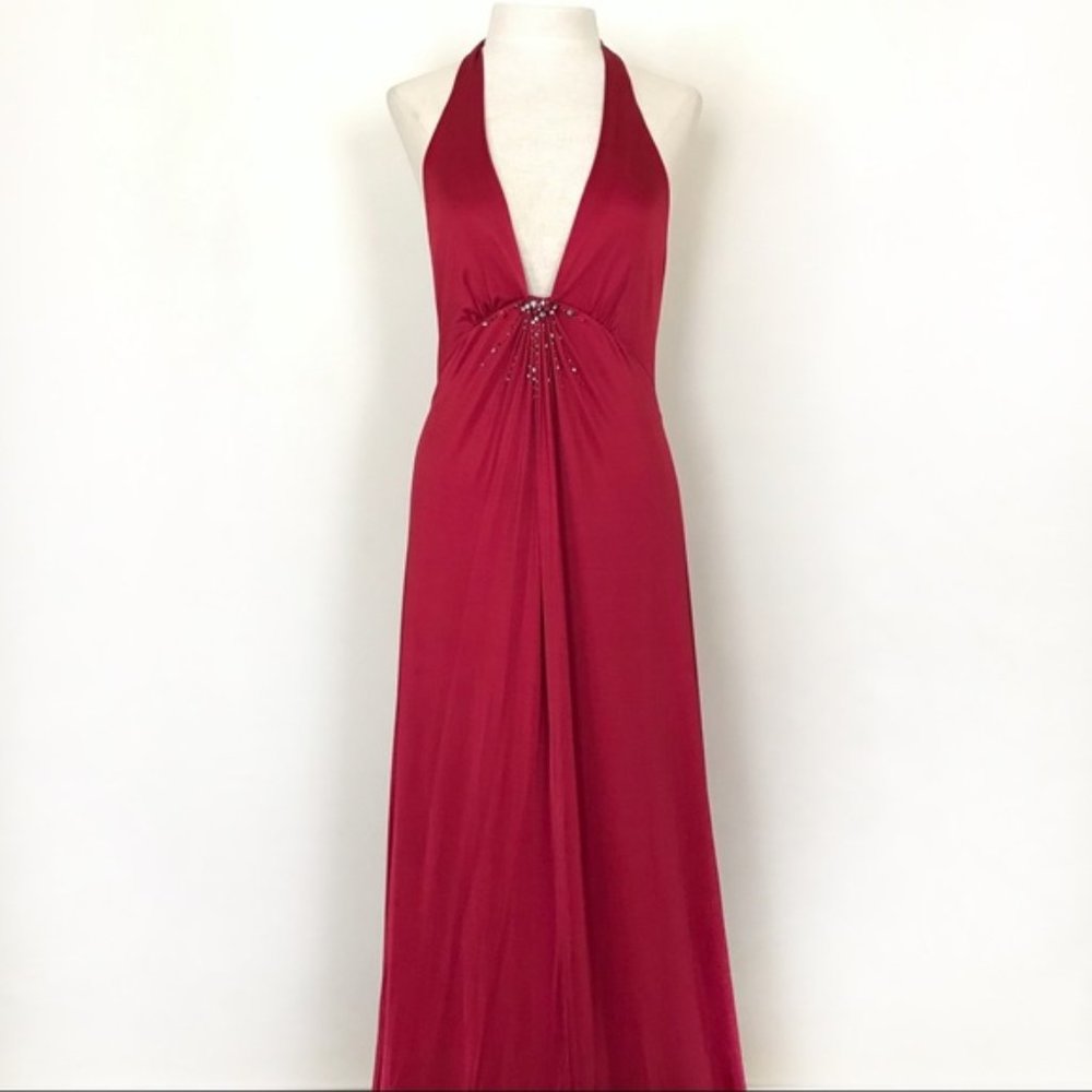 BCBG MaxAzria Satin Red Gown NWT